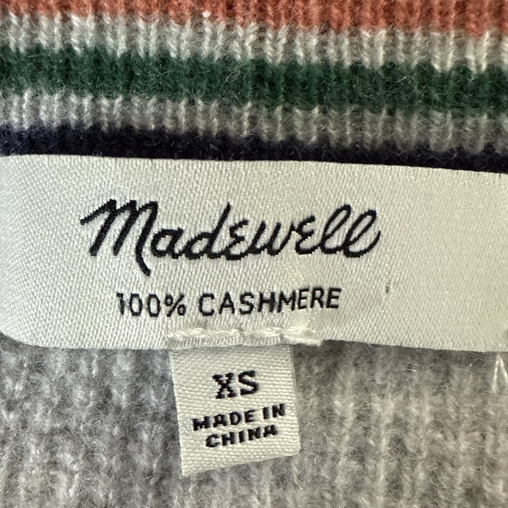 Madewell Rainbow Trim Cashmere Sweater Size XS - Picture 3 of 16